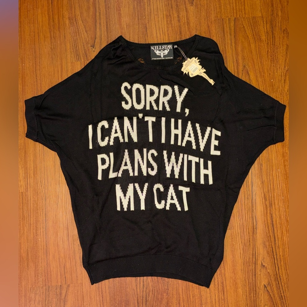 Killstar oversized short sleeve knit sweater